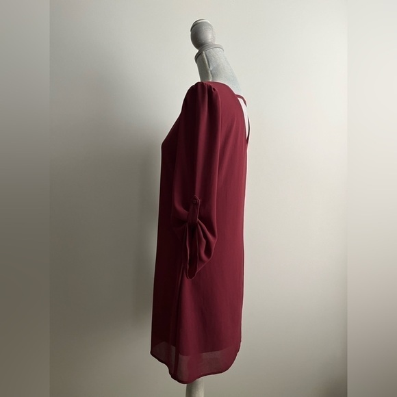 Everyday Speechless Maroon Dress Size Medium - Picture 6 of 7